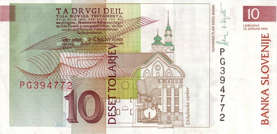 slovinská bankovka